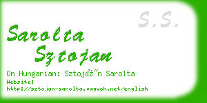 sarolta sztojan business card